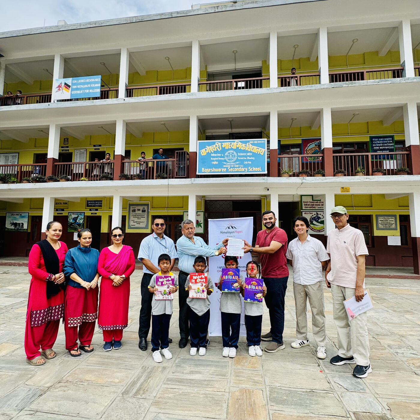 Book handover at Bageshwori Secondary School, Dhading